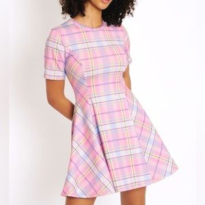 Blackmilk Tartan Candy Evil Tee Dress Large